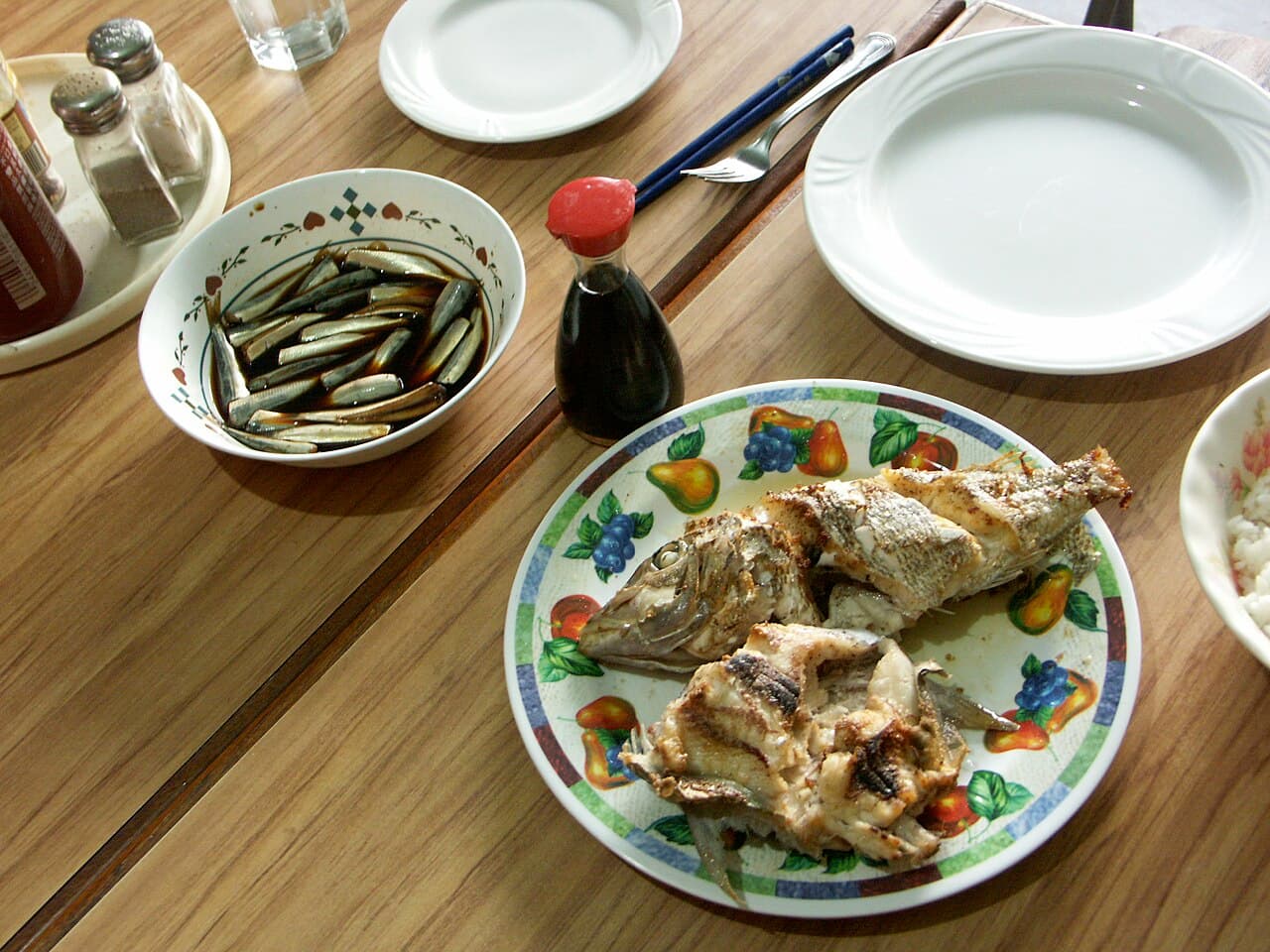 Grilled fish with rice, our pick for Marshall Islands